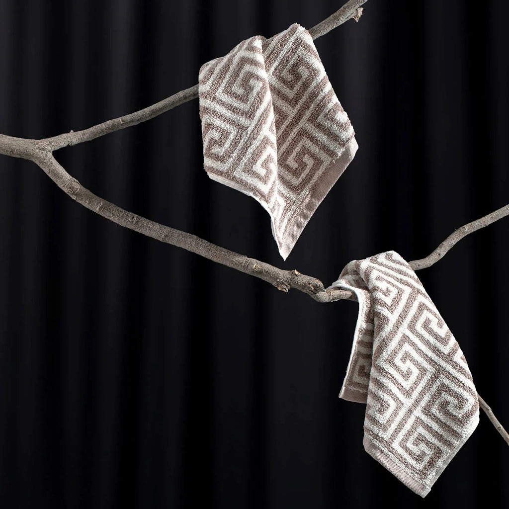 ROMA 2 Pcs Face Towel - All Over | Color : Camel