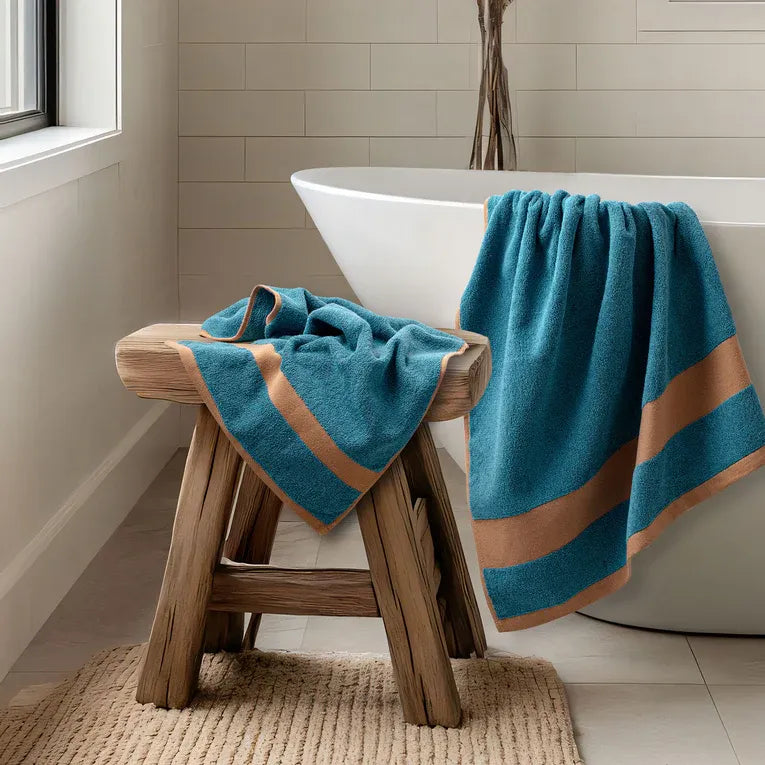 100% Luxury Cotton Bath Towel - Pure Indulgence | Color : Blue 04