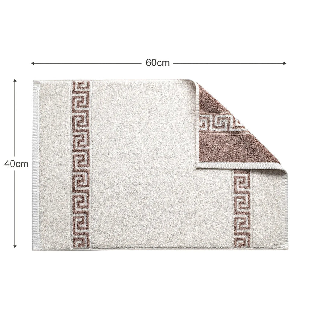 ROMA 2 Pcs Hand Towel - Border | Color : Camel