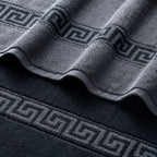 ROMA 2 Pcs Face Towel - Border | Color : Black