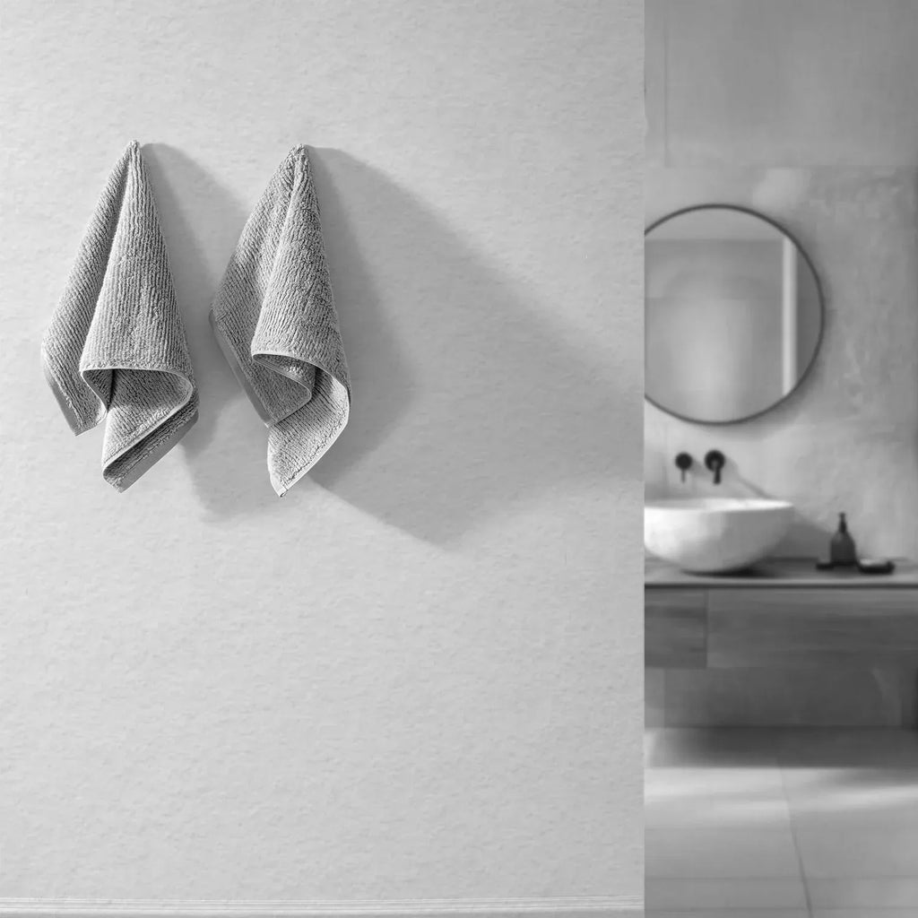 Earth Cotton 2 Pcs Hand Towels - 100% Cotton Towels  Color : Stone