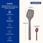 Softta Silicone Hollow Spatula - Grey Tramontina