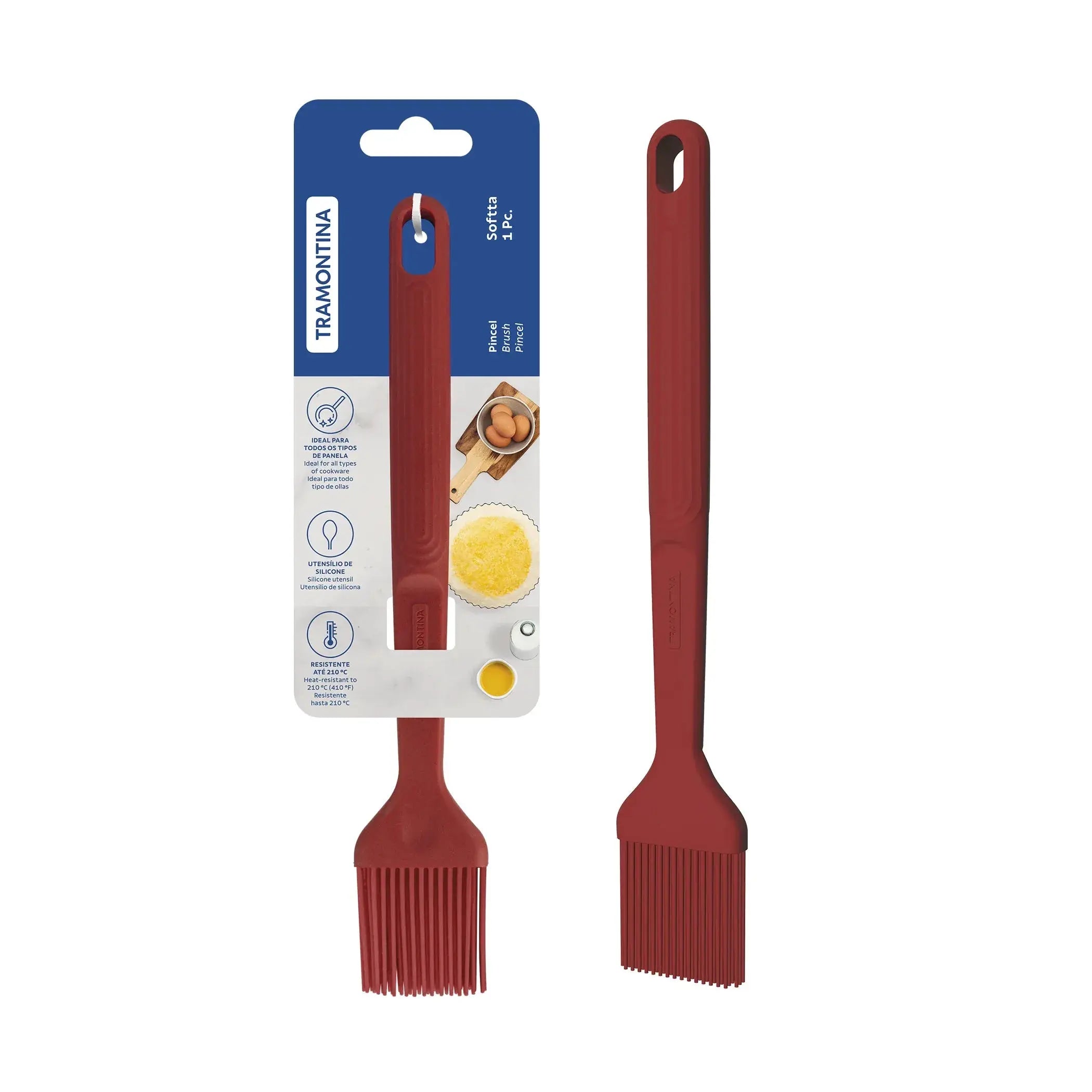 Softta Silicone Brush - Red Tramontina