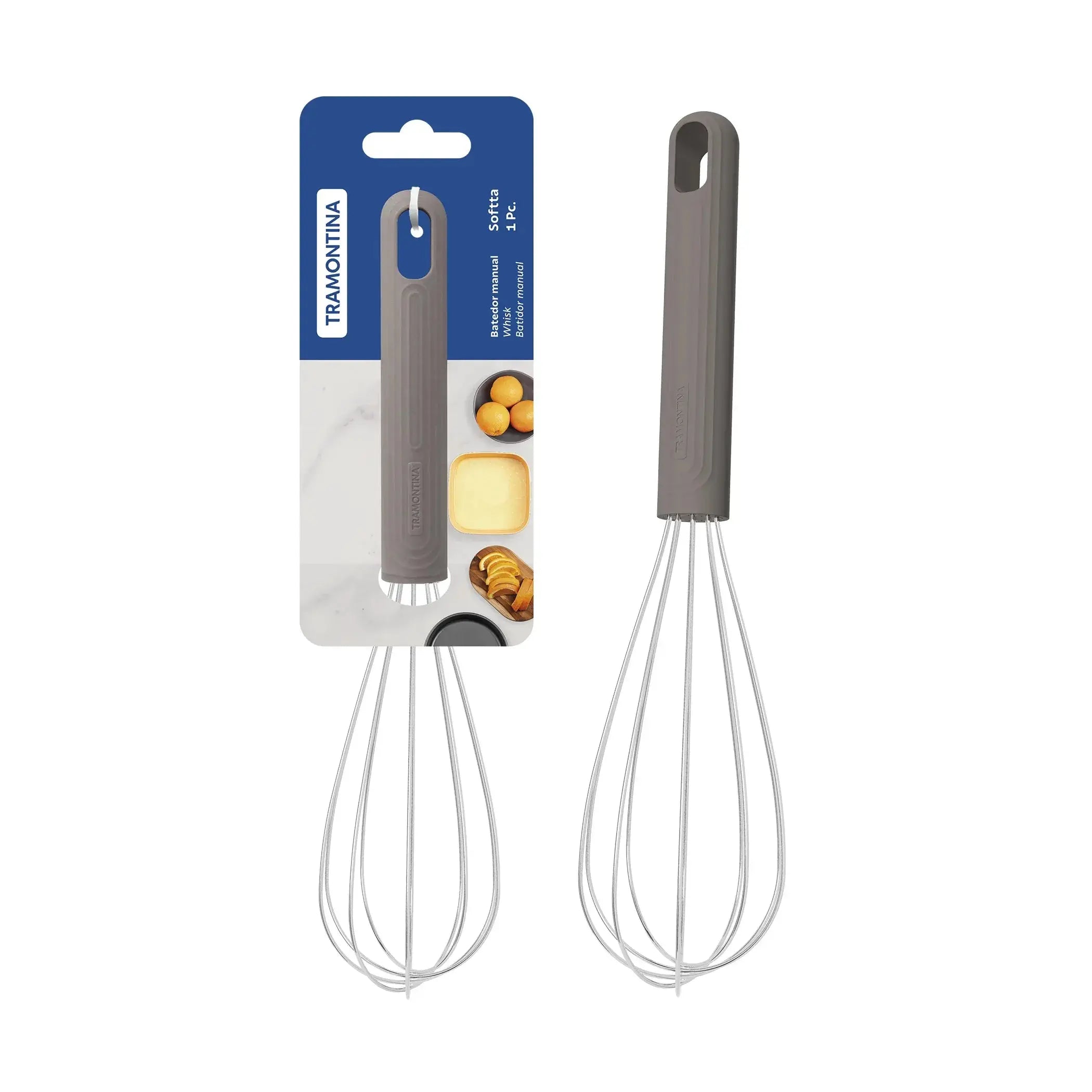 Softta Silicone Whisk - Grey Tramontina