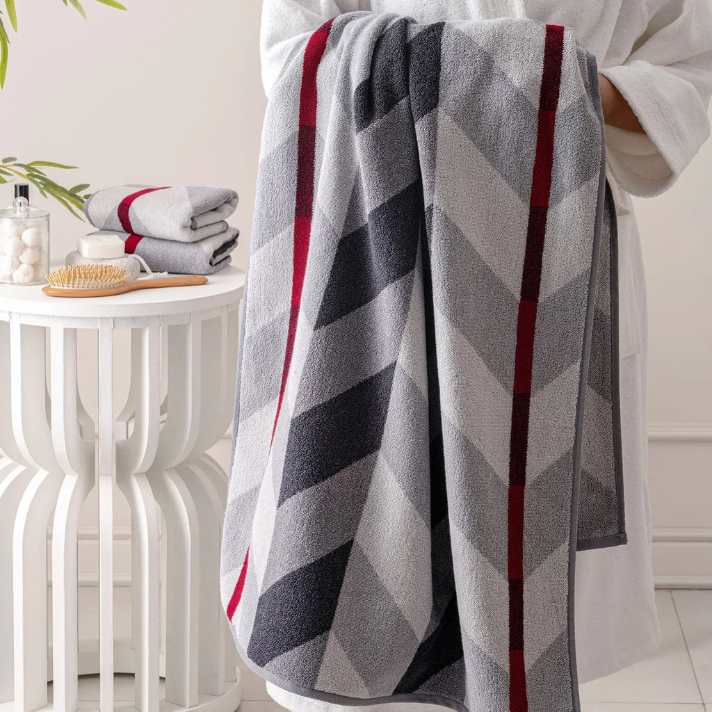 100% Luxury Cotton Bath Towel - Pure Indulgence | Color :  Grey 02