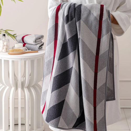 100% Luxury Cotton Bath Towel - Pure Indulgence | Color :  Grey 02