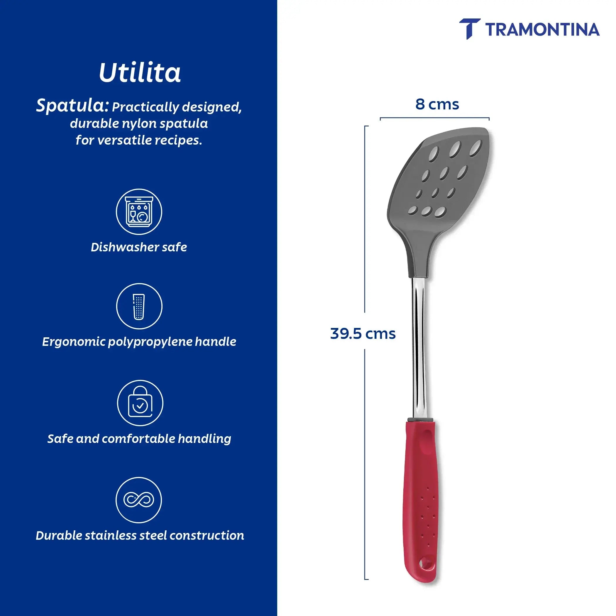 Utilitá Nylon Spatula with Red Polypropylene Handle Tramontina