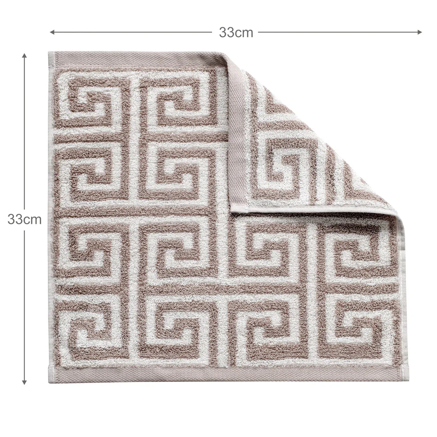 ROMA 2 Pcs Face Towel - All Over | Color : Camel