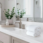 Earth Cotton 2 Pcs Hand Towels - 100% Cotton Towels  Color : Snow White