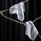 ROMA 2 Pcs Face Towel - Border | Color : Light Grey