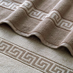 ROMA 2 Pcs Hand Towel - Border | Color : Camel