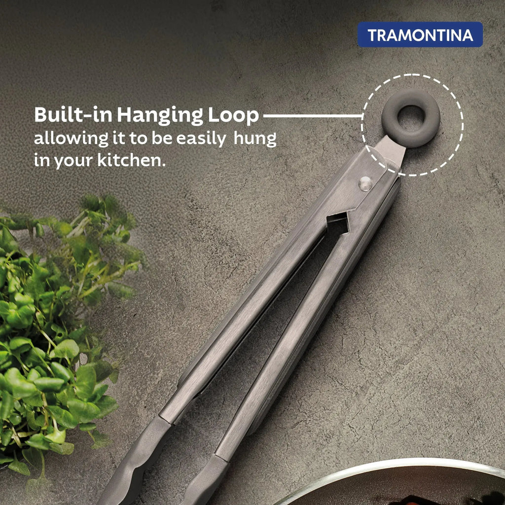 Softta Silicone Small Tong - Grey Tramontina
