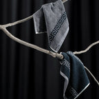 ROMA 2 Pcs Face Towel - Border | Color : Black