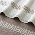 ROMA 2 Pcs Face Towel - Border | Color : Camel