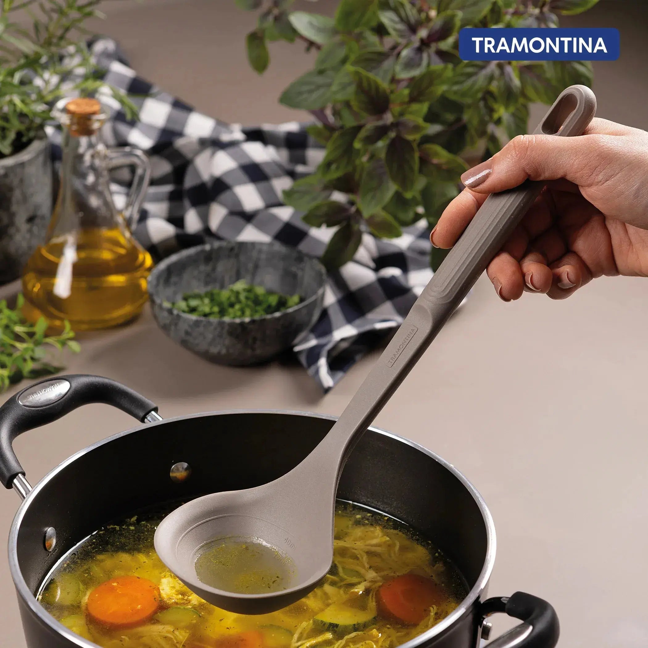 Softta Silicone Ladle - Grey Tramontina