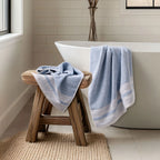 100% Luxury Cotton Bath Towel - Pure Indulgence | Color : Blue 01