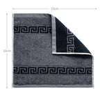 ROMA 2 Pcs Face Towel - Border | Color : Black