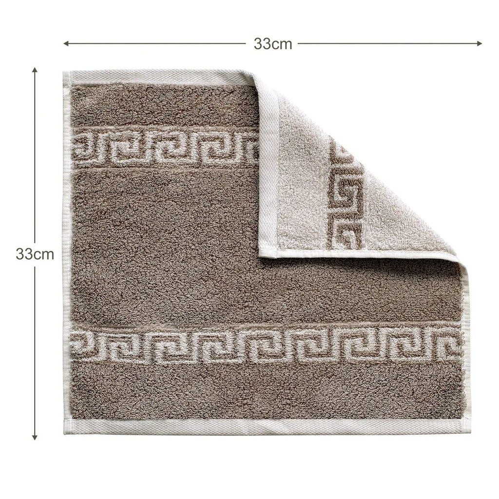 ROMA 2 Pcs Face Towel - Border | Color : Mouse