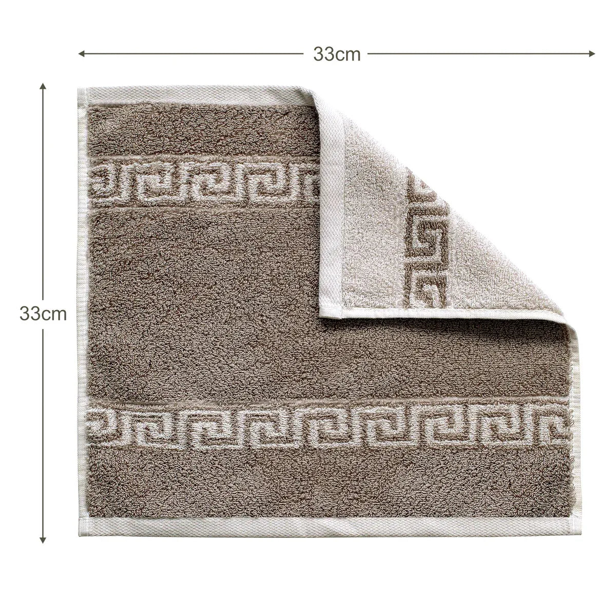 ROMA 2 Pcs Face Towel - Border | Color : Mouse