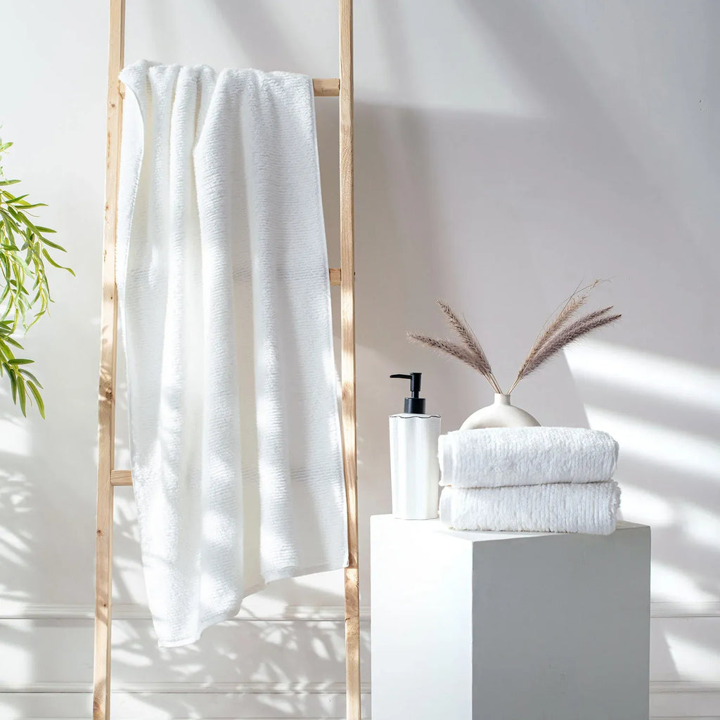 Earth Cotton 3pc Towel Set - 100% Cotton Towels Color : Snow White