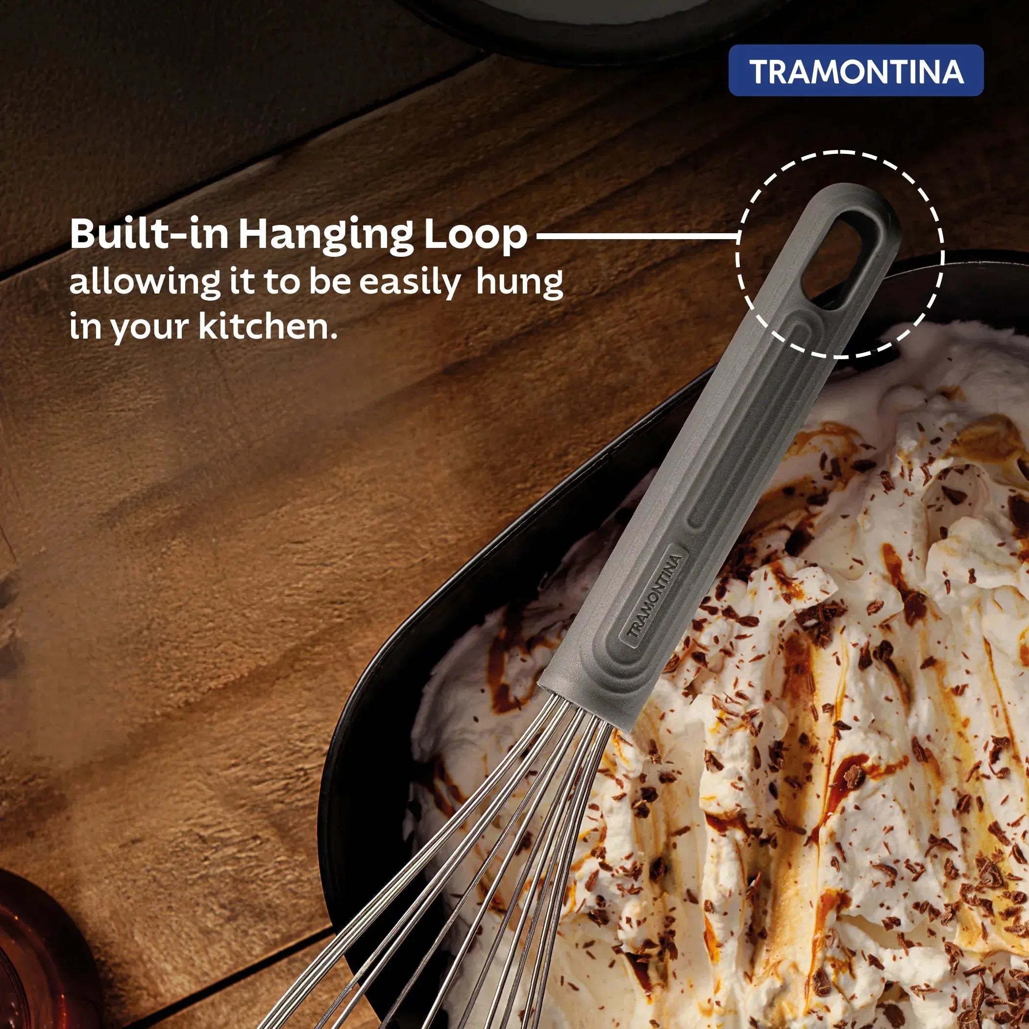 Softta Silicone Whisk - Grey Tramontina