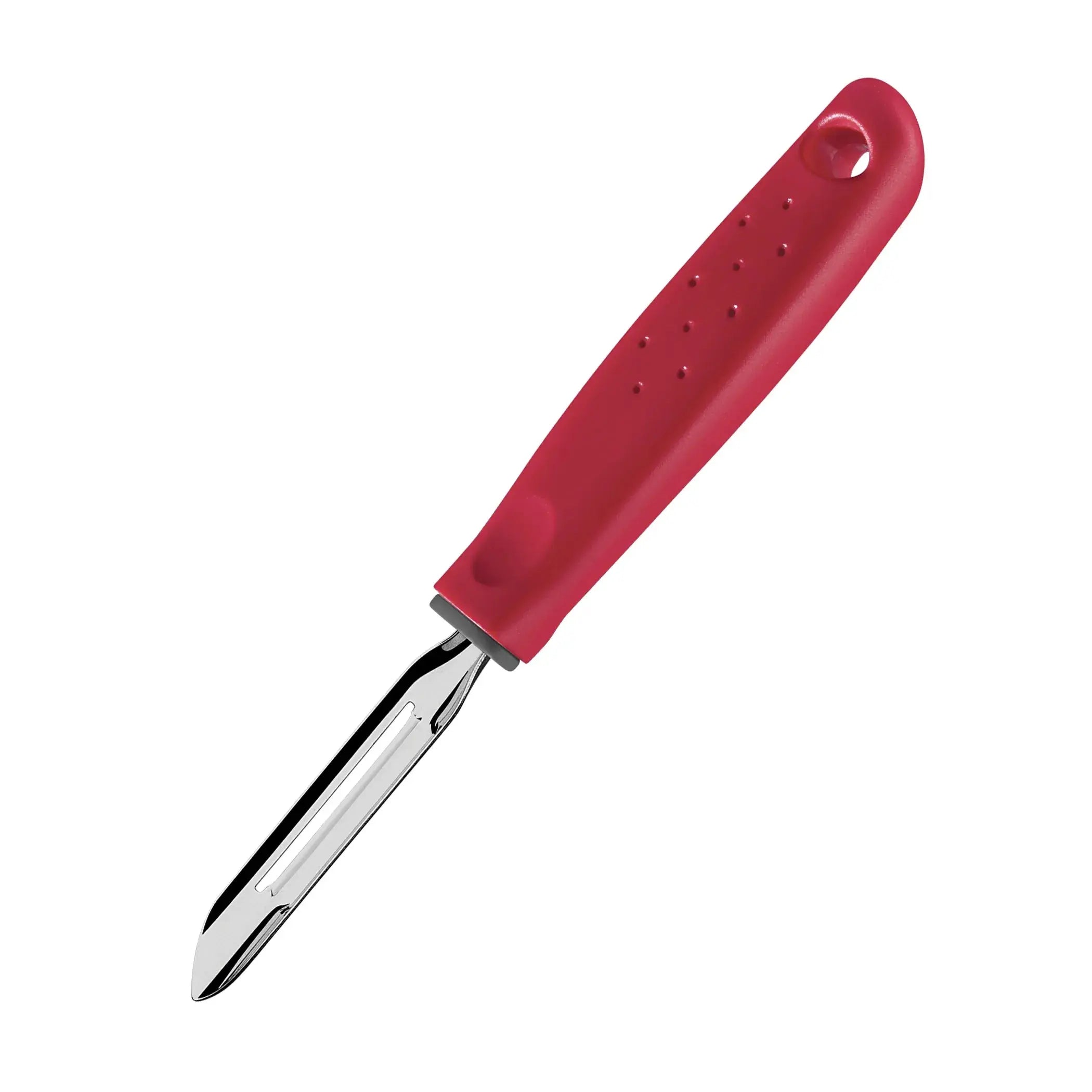 Utilitá Stainless Steel Manual Potato Peeler with Red Polypropylene Handle Tramontina