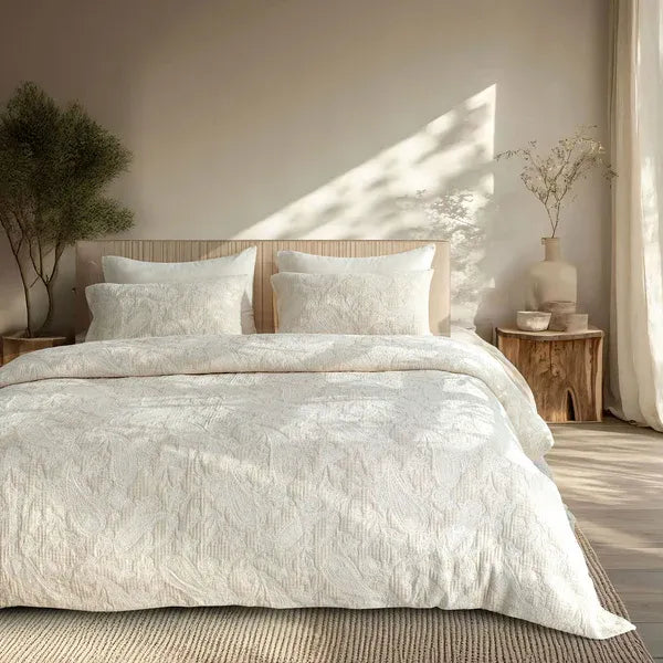 Linen Cotton JQ Bedding Collection - Everyday Softness | Color : Paisley Boteh