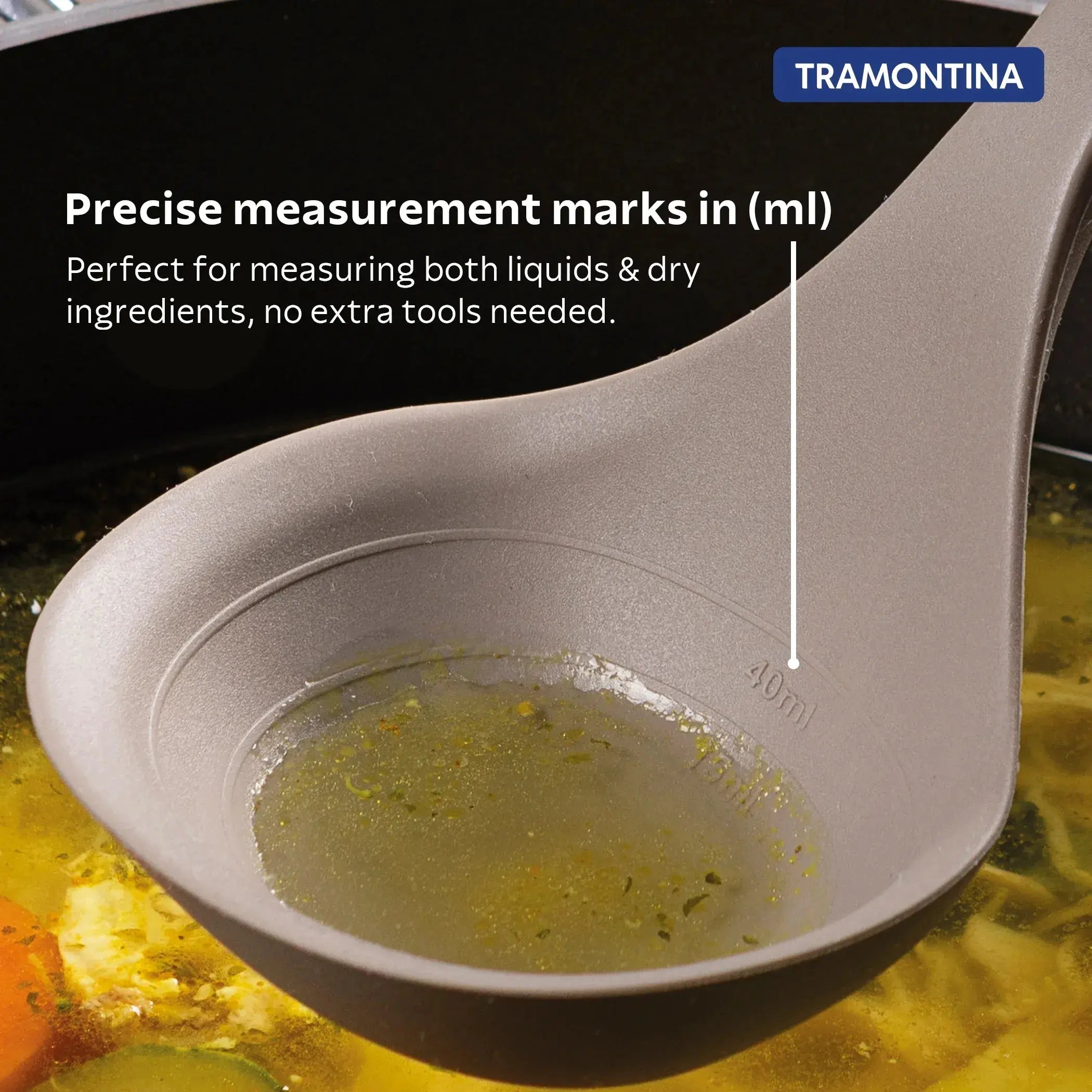 Softta Silicone Ladle - Grey Tramontina