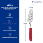 Utilitá stainless steel cake spatula with red polypropylene handle Tramontina