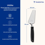Utilitá Stainless Steel Pizza Spatula with Red Polypropylene Handle Tramontina