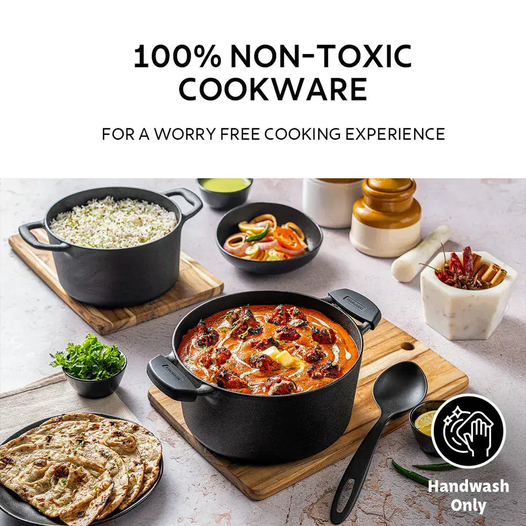 Titanex Pre-Seasoned Cast Iron Biryani Pot Tramontina