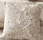 Anna Simona - Maison 8 Pcs Beige Velvet & Linen Duvet Ensemble Set (Natural)