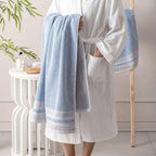 100% Luxury Cotton Bath Towel - Pure Indulgence | Color : Blue 01