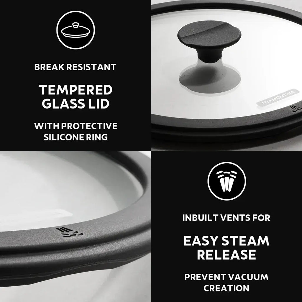 Titanex Pre-Seasoned Cast Iron Deep Kadai Tramontina