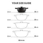 Titanex Pre-Seasoned Cast Iron Deep Kadai Tramontina