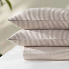 Linen Cotton Quilted Bed Spread Set – Lightweight All-Season Comfort - 7pcs Set | Color : Beige