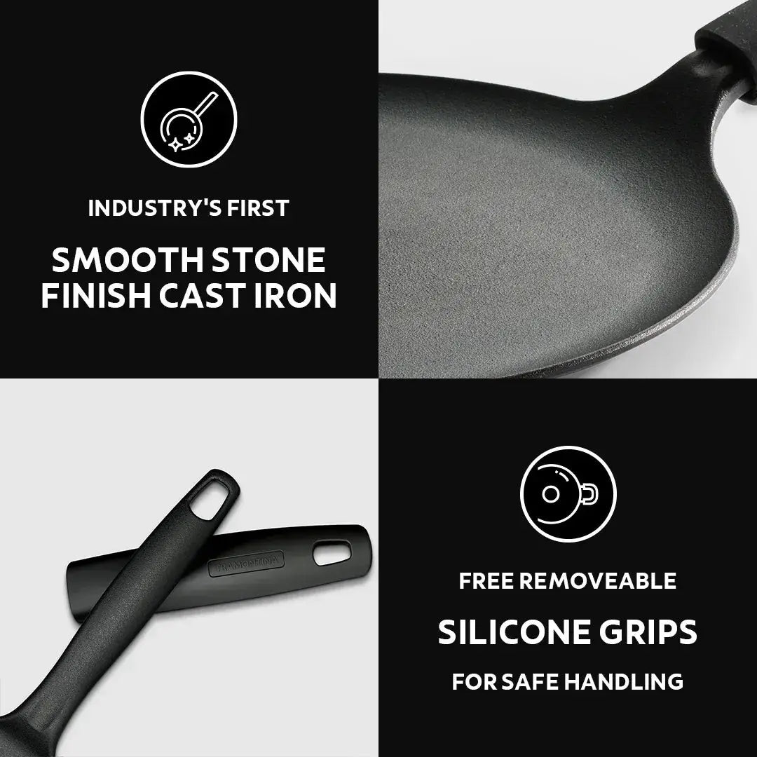 Titanex Pre-Seasoned Cast Iron Dosa/Roti Tawa Tramontina