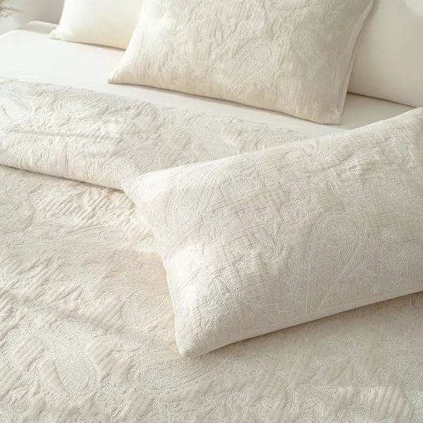 Linen Cotton JQ Bedding Collection - Everyday Softness | Color : Paisley Boteh