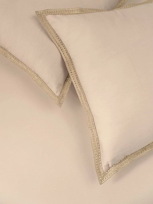 CHANTILLY-BISCOTTI KING BED SHEET SET | 1 KING BEDSHEET, 2Pcs PILLOW COVERS