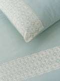 CLASSIQUE-POWDER BLUE KING BED SHEET SET | 1 KING BEDSHEET, 2Pcs PILLOW COVERS Sansaar A D'decor Brand