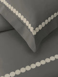 PEARLS-ASH GREY KING BED SHEET SET | 1 KING BEDSHEET, 2Pcs PILLOW COVERS Sansaar A D'decor Brand