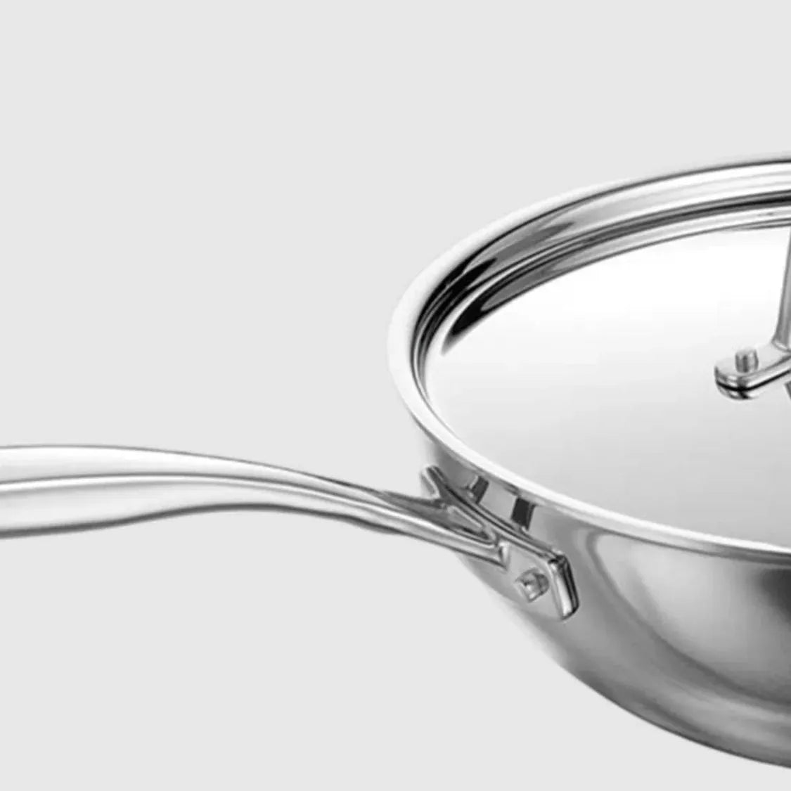 Aeion 26cm Triply Wok with SS Lid