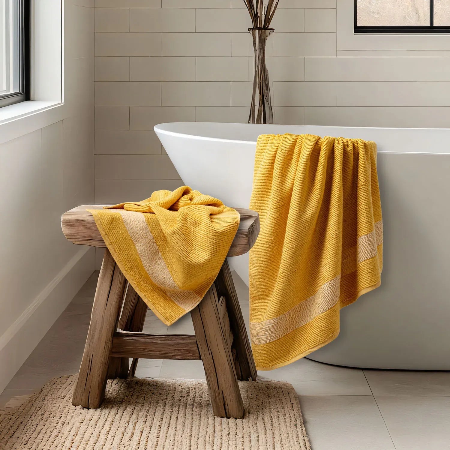 The Bamboo Bath Towel – Lightweight Luxury with Superior Absorbency | Color : Yellow 01