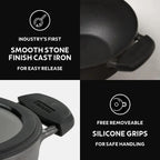 Titanex Pre-Seasoned Cast Iron Deep Kadai Tramontina