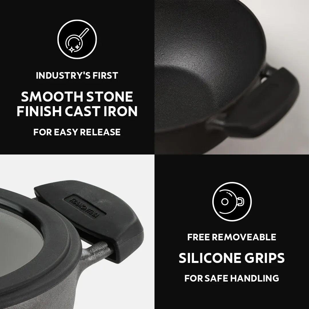 Titanex Pre-Seasoned Cast Iron Deep Kadai