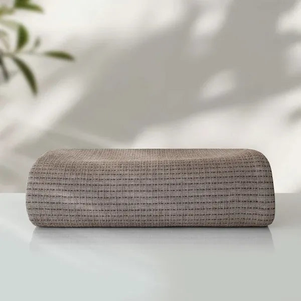 Linen Cotton Quilted Bed Spread Set – Lightweight All-Season Comfort - 3pcs Set | Color : Brown