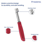 Utilitá Stainless Steel Pulp Extractor with Red Polypropylene Handle Tramontina