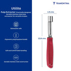 Utilitá Stainless Steel Pulp Extractor with Red Polypropylene Handle Tramontina