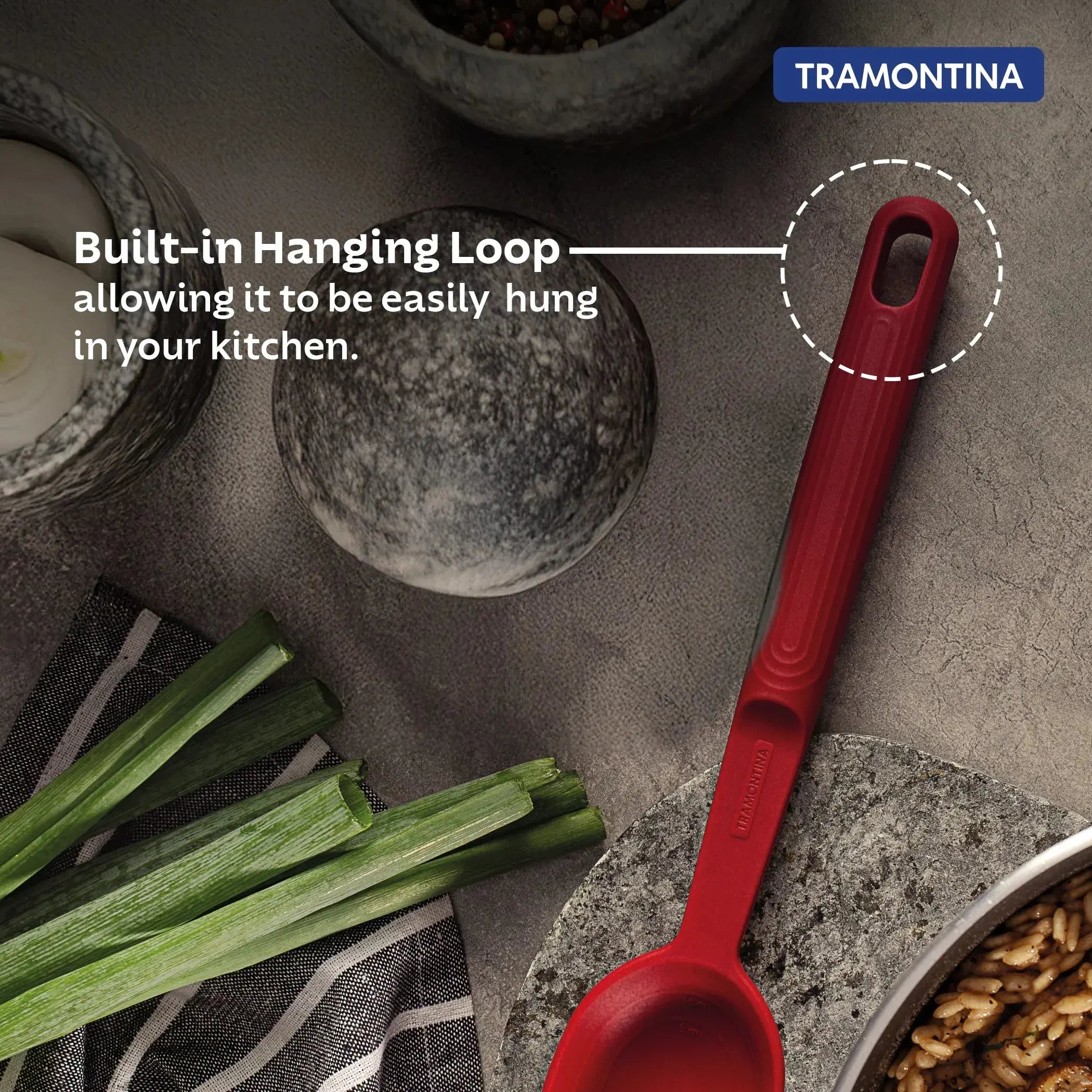 Softta Silicone Spoon - Red Tramontina