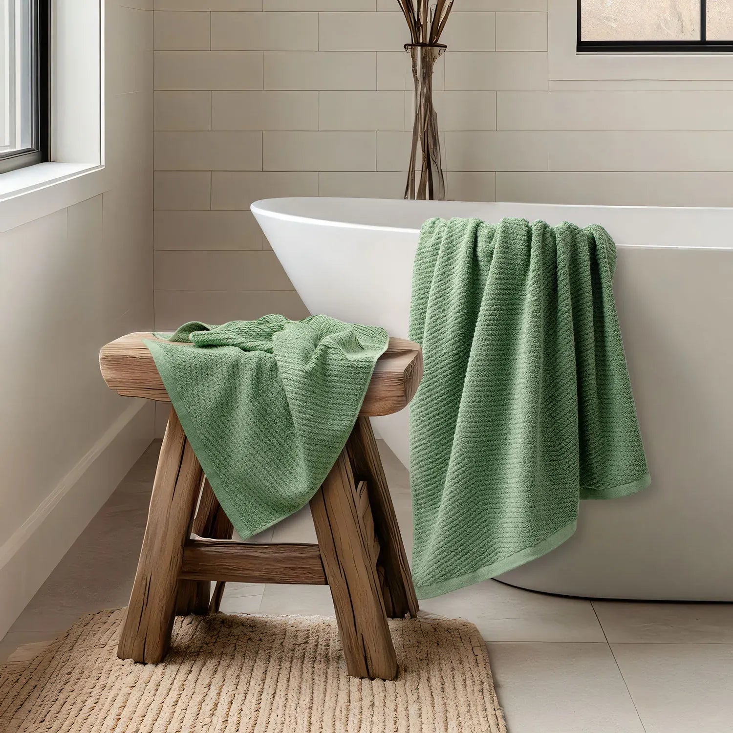 The Bamboo Bath Towel – Lightweight Luxury with Superior Absorbency | Color : Green 04